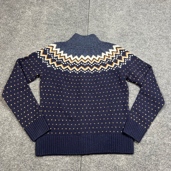NWT Fjallraven Ovik Knit Cardigan Women's Small Navy Wool Nordic Sweater F89941 - Picture 2 of 16